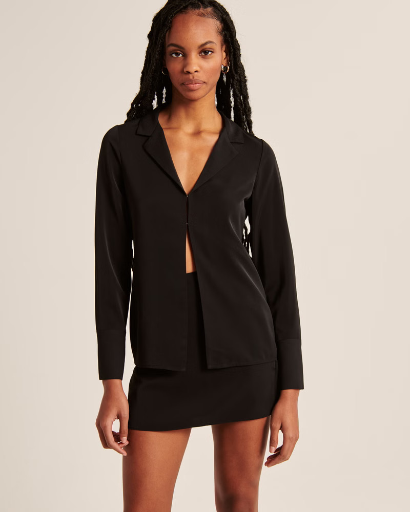 Women's Long-Sleeve Closure Set Top | Women's Tops | Abercrombie.com | Abercrombie & Fitch (US)