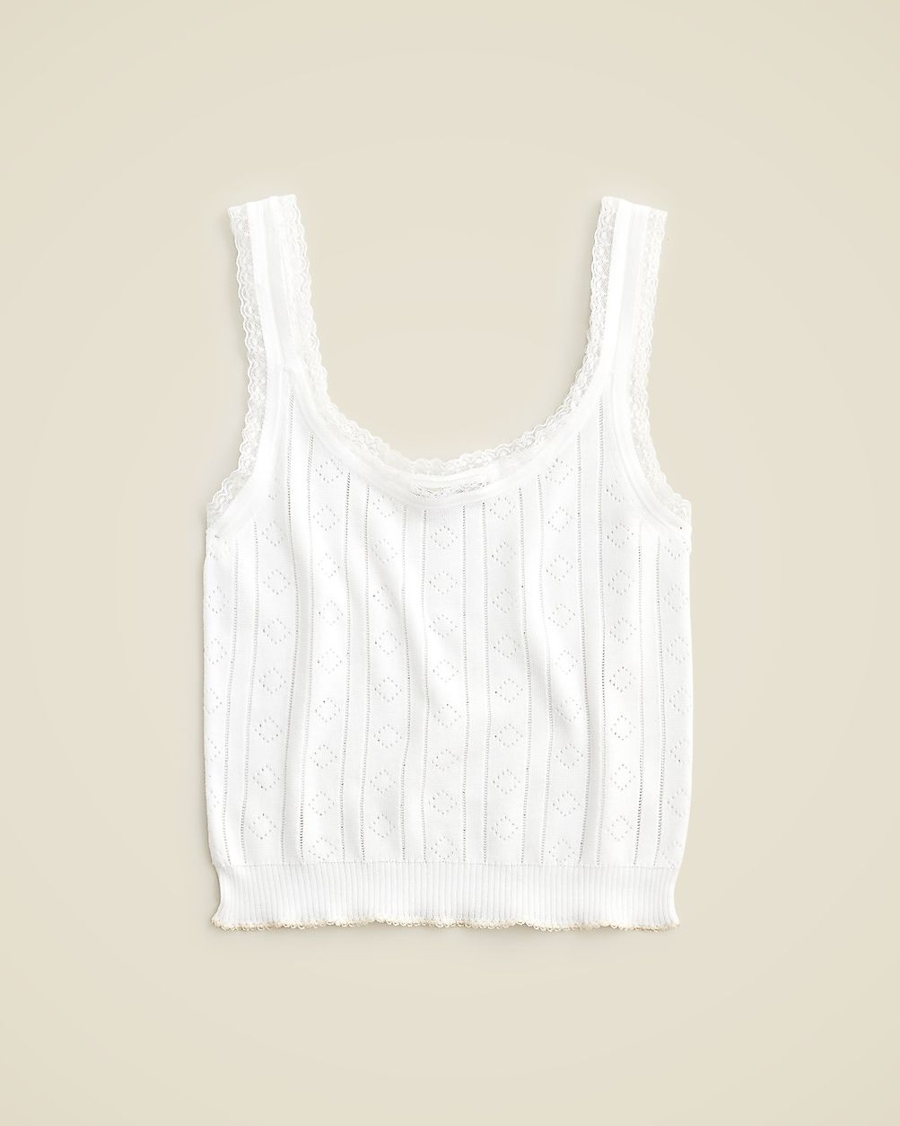 Pointelle sweater-tank in premium ultrafine cotton | J. Crew US