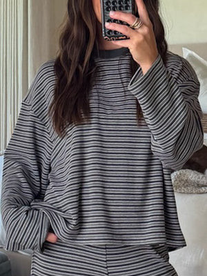 Off The Scene Long Sleeve Top | Grey | Shop Talulah