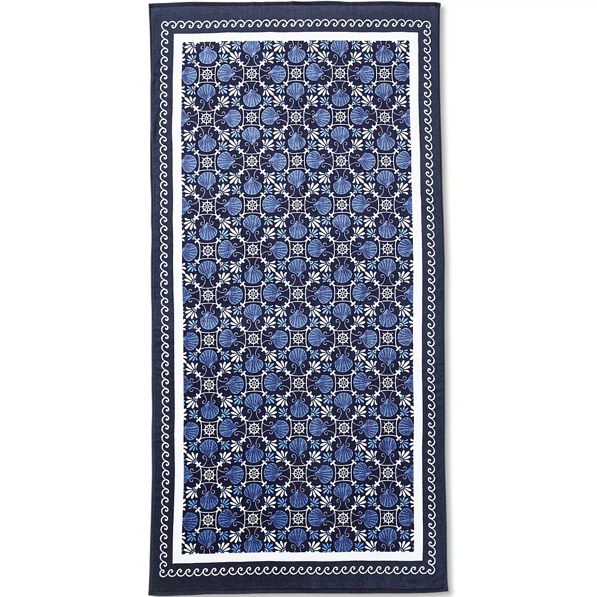 Printed Velour Beach Towel | Lands' End (US)