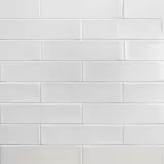 Birmingham Bianco 3 in. x 12 in. 8mm Polished Ceramic Subway Tile (5.38 sq. ft. / box) | The Home Depot
