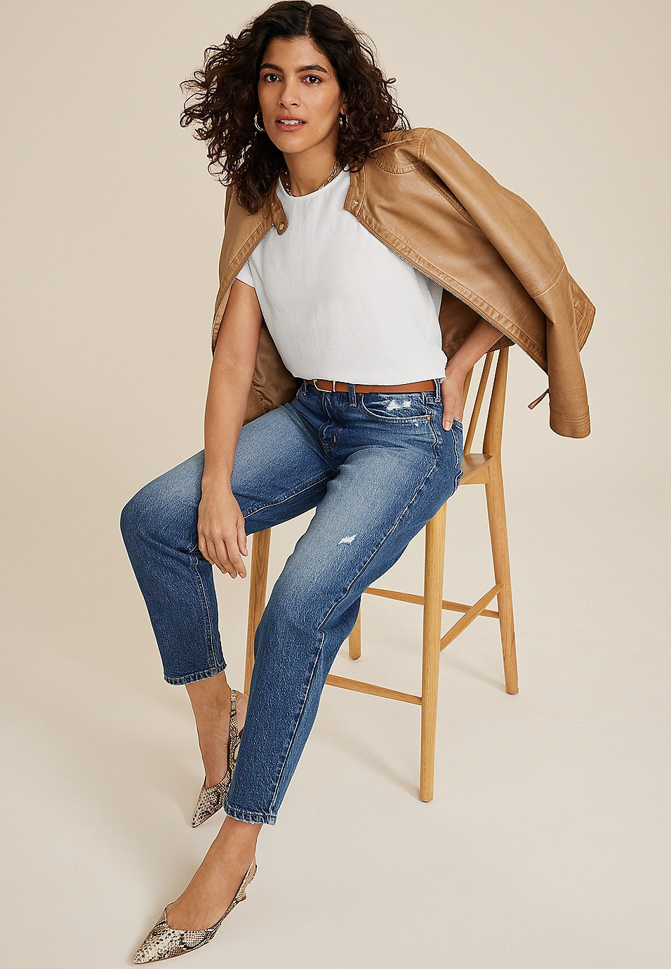 Delton Zipper Back Blouse | Maurices