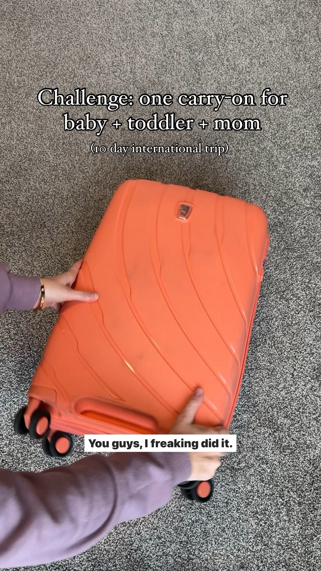 Carry-on for baby + toddler + mom 
