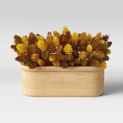 8" x 13" Artificial Hopps Arrangement in Wood Pot - Threshold™ | Target