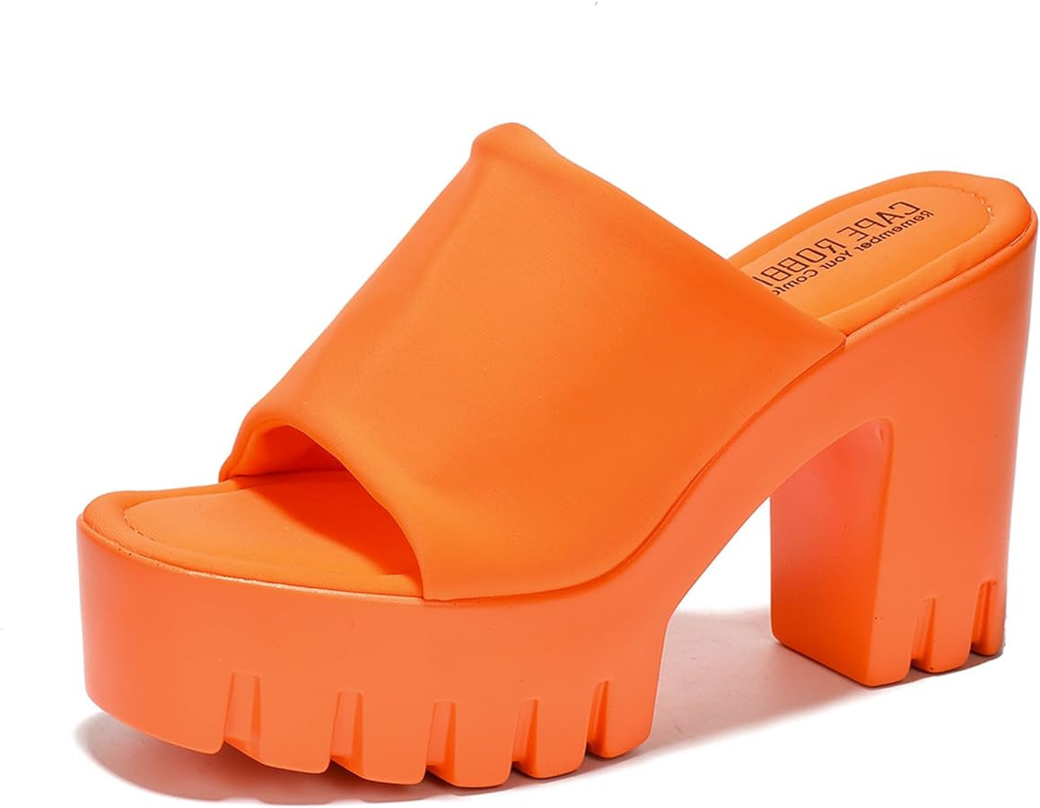 Cape Robbin Echoya Womens Round Toe Platform Heels - Comfortable Chunky Heels for Women Dressy Sa... | Amazon (US)