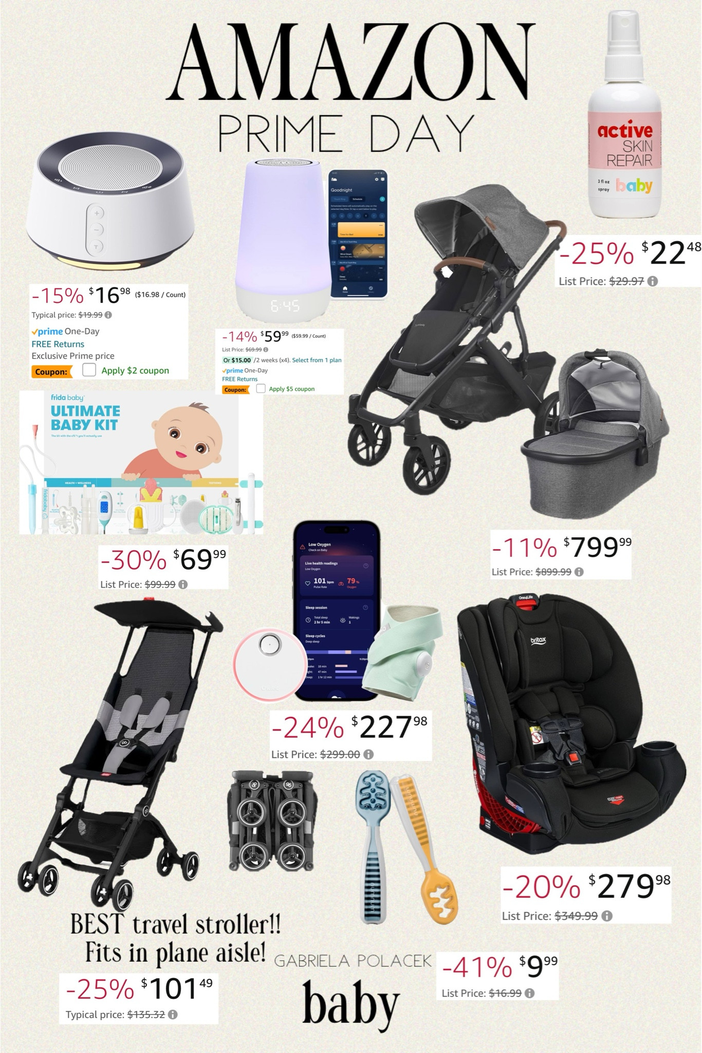 Amazon Prime Day Deals on baby gear and must haves ! Baby shower gift ideas. Gift guide for mom to be. gp pockit all stroller | uppa baby vista v2 stroller | britax car seat | frida baby ultimate baby kit. 

#LTKxPrimeDay #LTKBaby #LTKBump
