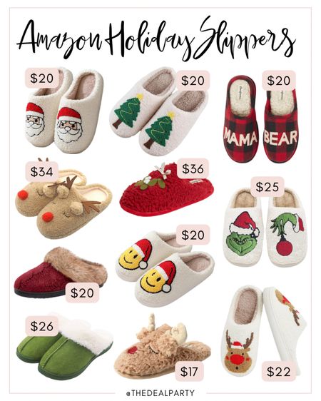 Amazon Holiday Slippers | Amazon Slippers | Christmas Slippers | Amazon Christmas Slippers | Reindeer Slipper | Santa Slippers | Tree Slippers 

#LTKstyletip #LTKfindsunder50 #LTKHoliday