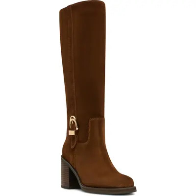 Blondo Nicky Waterproof Knee High Boot in Chocolate Suede at Nordstrom, Size 7 | Nordstrom