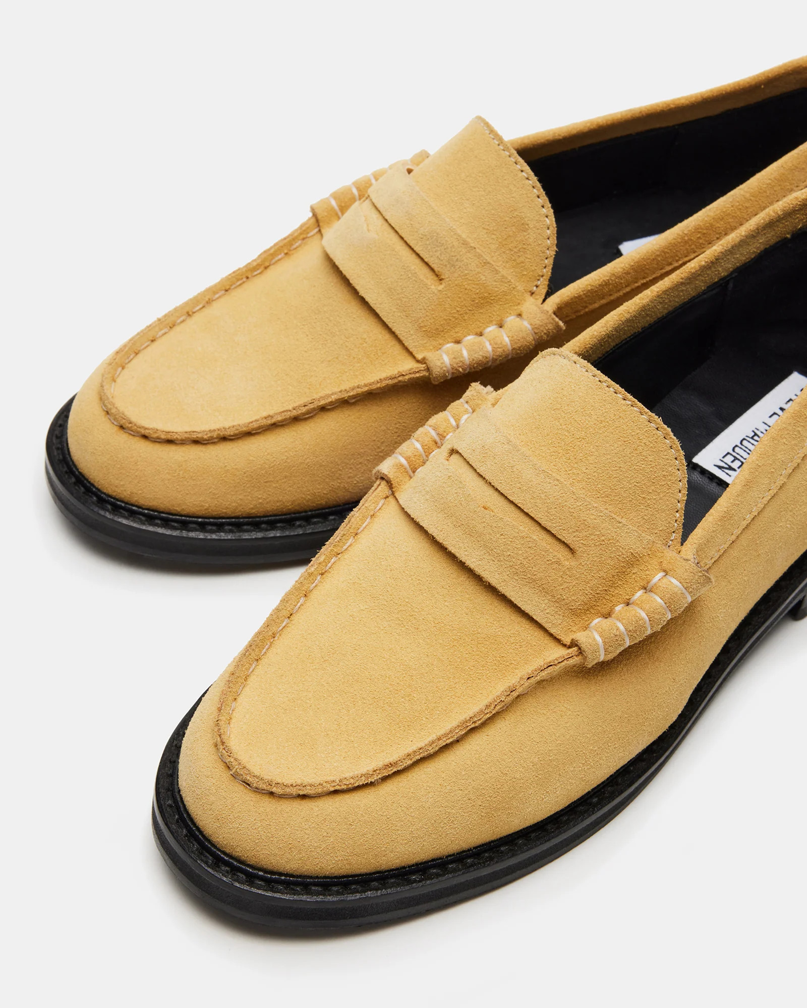 MADISON Yellow Suede Women's Penny Loafer | Steve Madden (US)