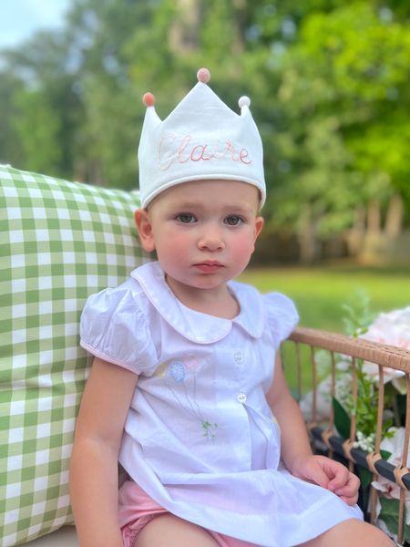 2!!!! Her adorable outfit is 50% off and her crown is linked as well! 🌸🩷✨ 

#LTKSaleAlert #LTKBaby #LTKKids