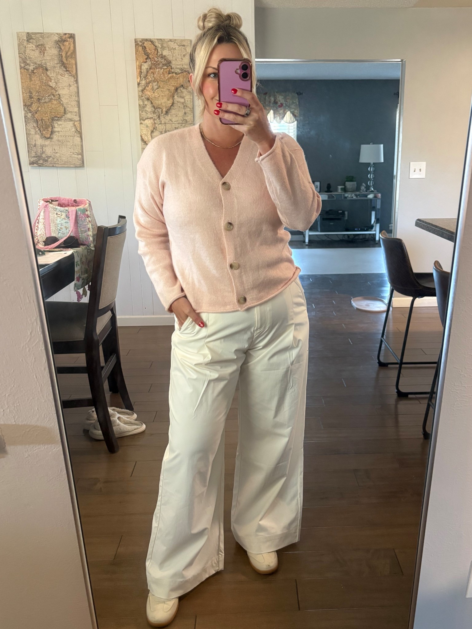 Work OOTD! I'm loving these pants from @Fabletics 👍🏼👍🏼

Work outfit. White Pants. Fabletics. Summer Work Outfit. Travel Outfit. GRWM

#LTKootd #LTKWorkwear #LTKgrwm