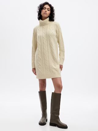 CashSoft Cable-Knit Mini Sweater Dress | Gap (US)