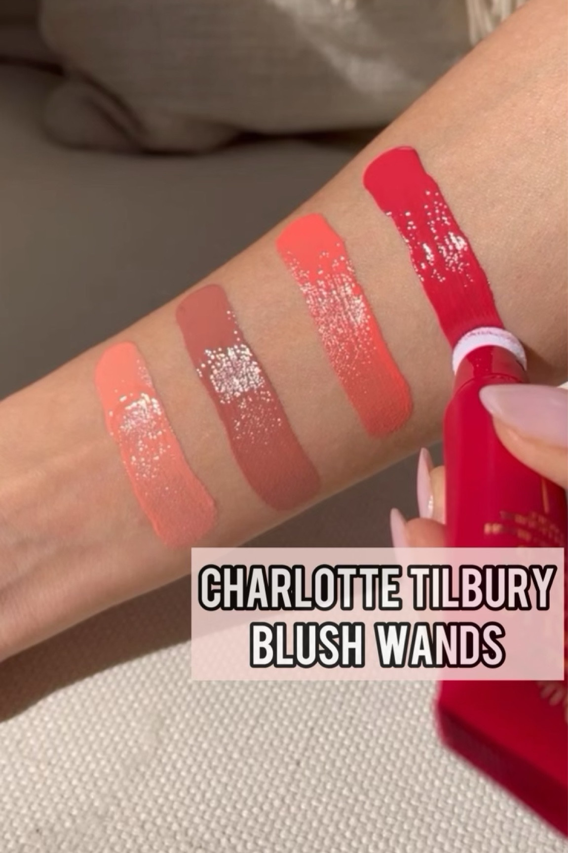 Testing out the new Charlotte Tilbury Matte Beauty Blush Wands!!

Colors from left to right:

Pink Pop
Pillow Talk
Peach Pop
Dream Pop

Using with the Fenty Beauty Bronzer Brush #195

#LTKunder50 #LTKbeauty #LTKstyletip