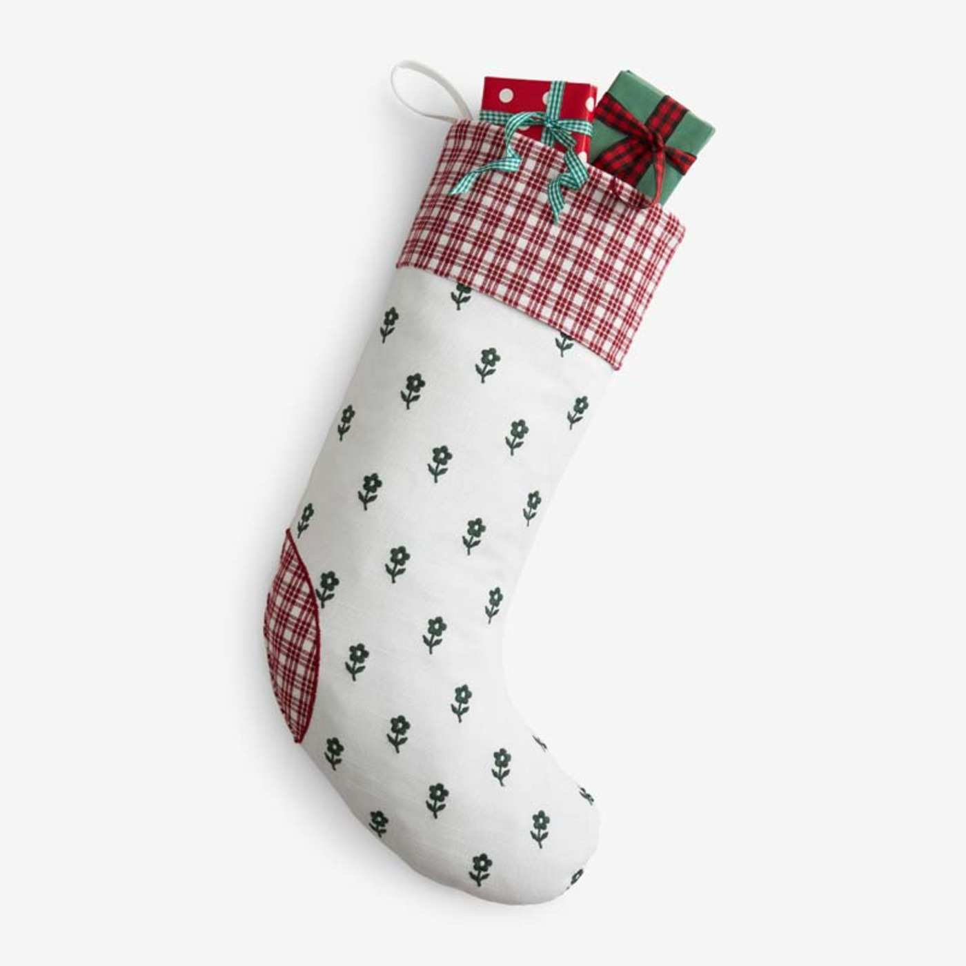 Flower Holiday Stocking - Green | The Company Store