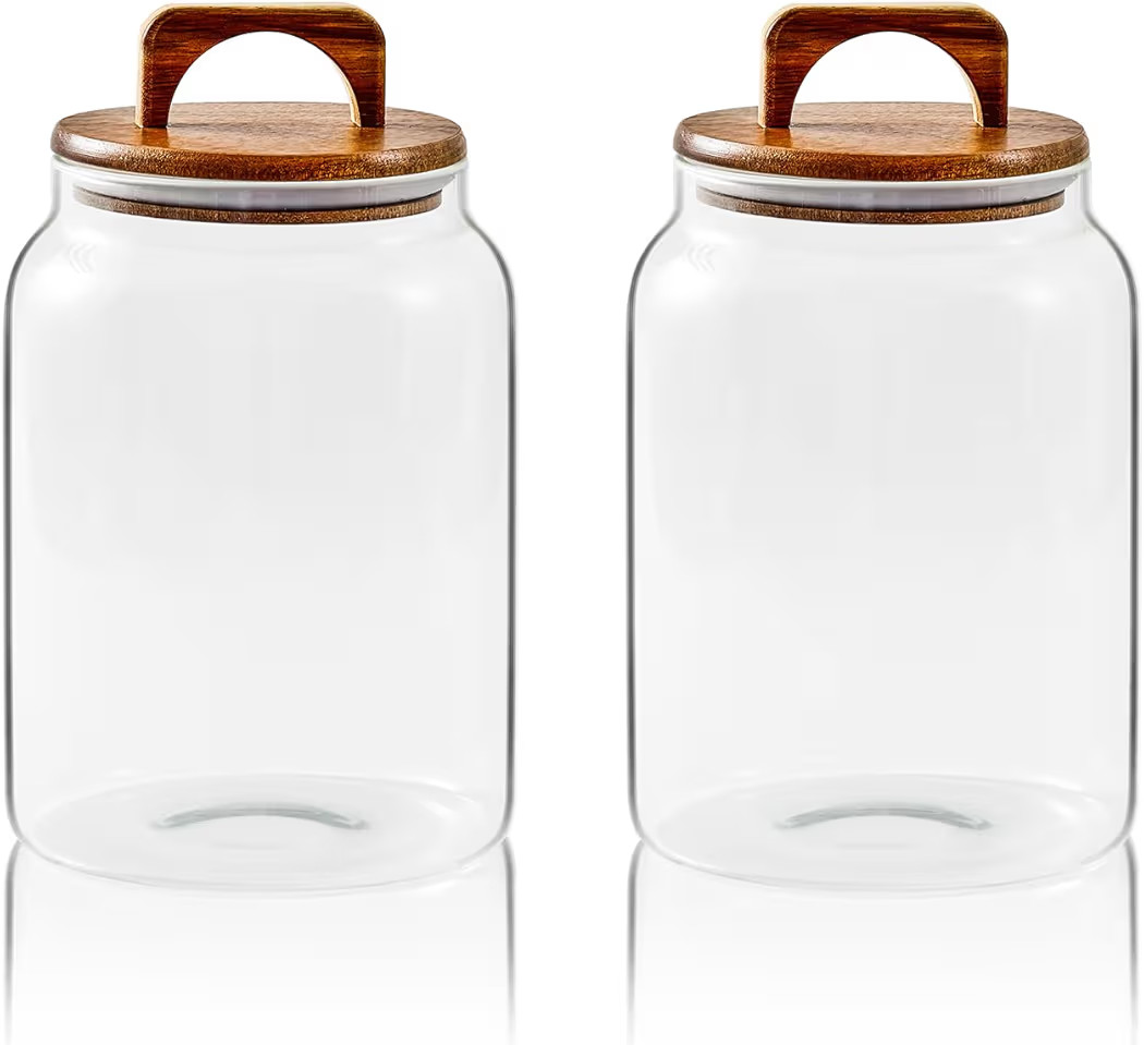 Sweejar Glass Jars for Laundry Room Organization, 90 ounce Laundry Pods Container, Glass Food Sto... | Amazon (US)
