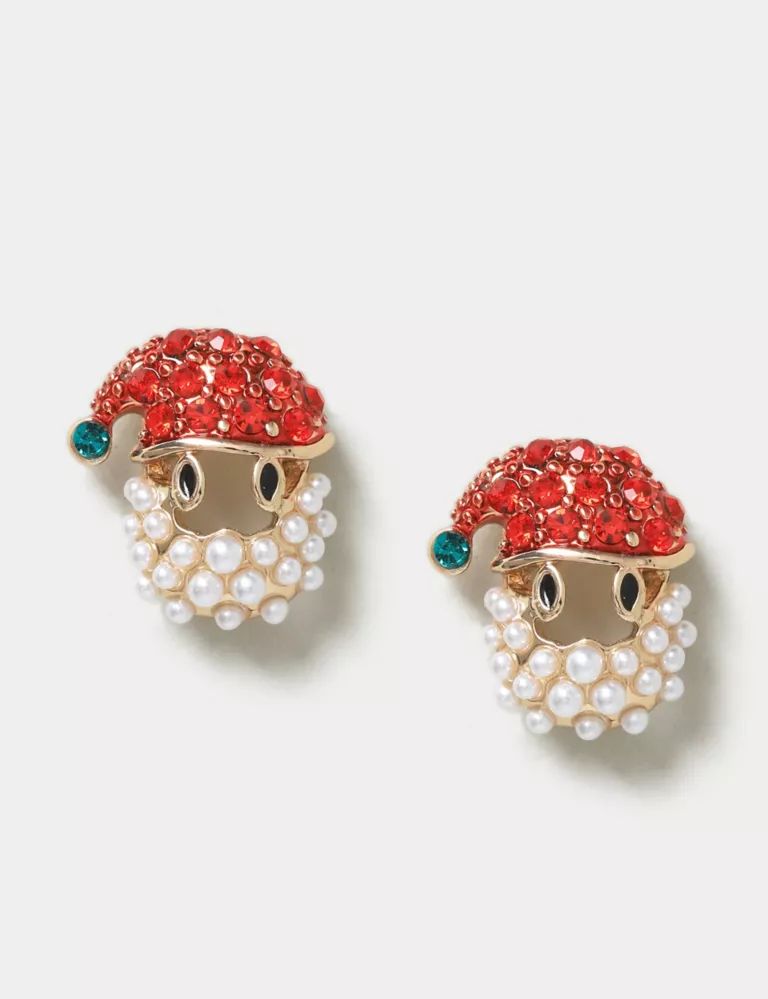 Christmas Santa Stud Earrings | Marks & Spencer (UK)