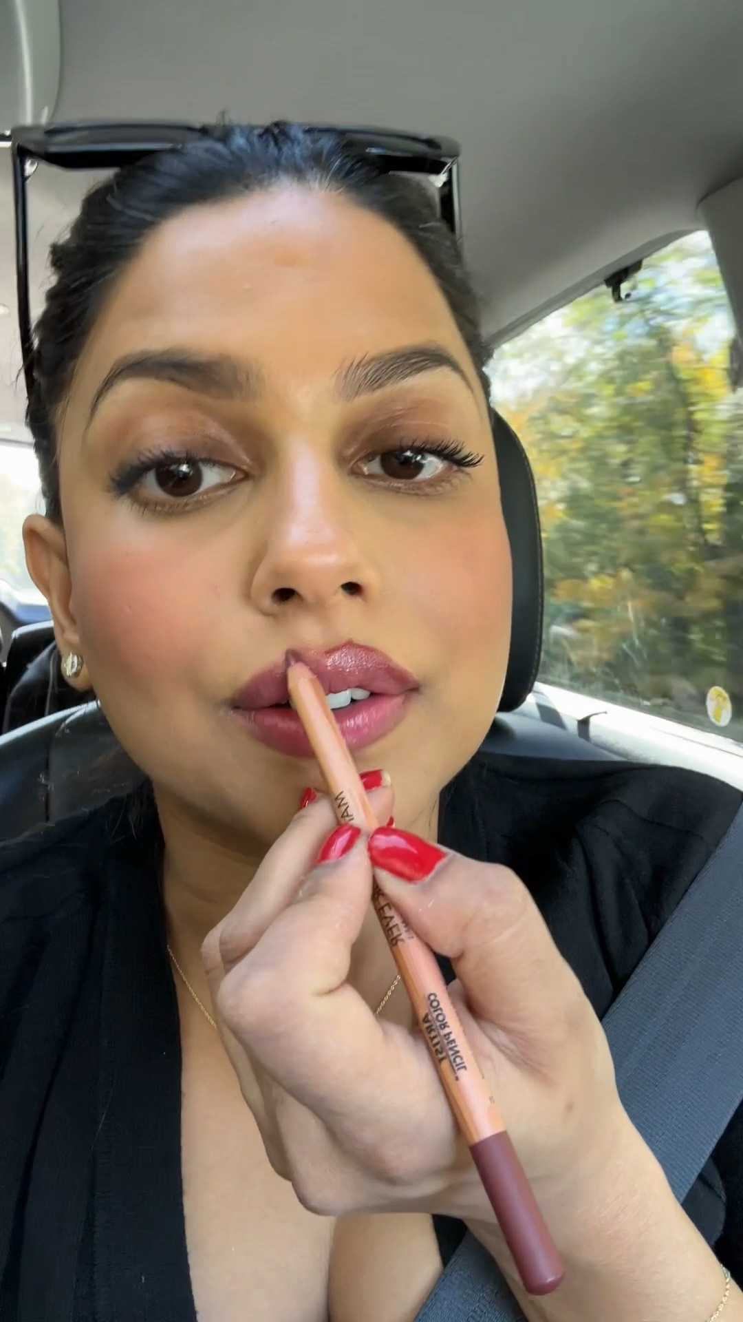 Used lawless lip in juicy watermelon with makeupforver lipliner in versatile chestnut !! Such a gorgeous lip combo 