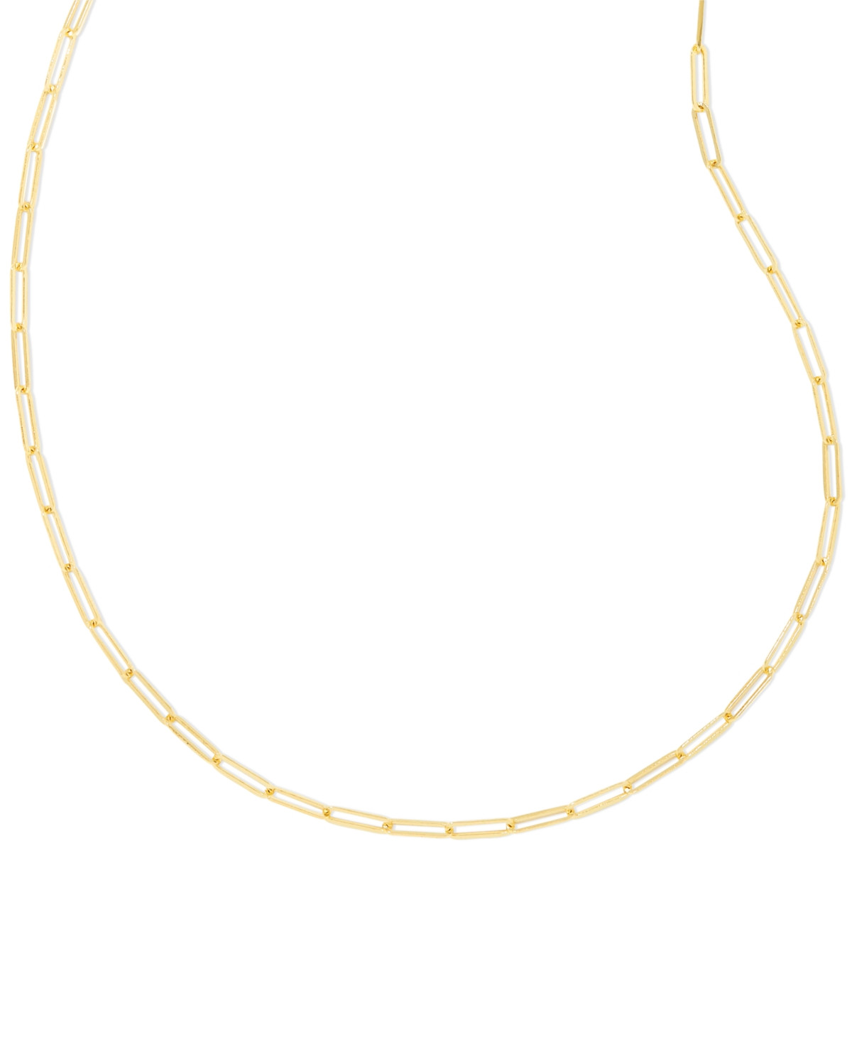 Kendra Scott 14k Gold-Plated Paperclip Chain Necklace, 18" + 3" extender - Gold Metal | Macy's