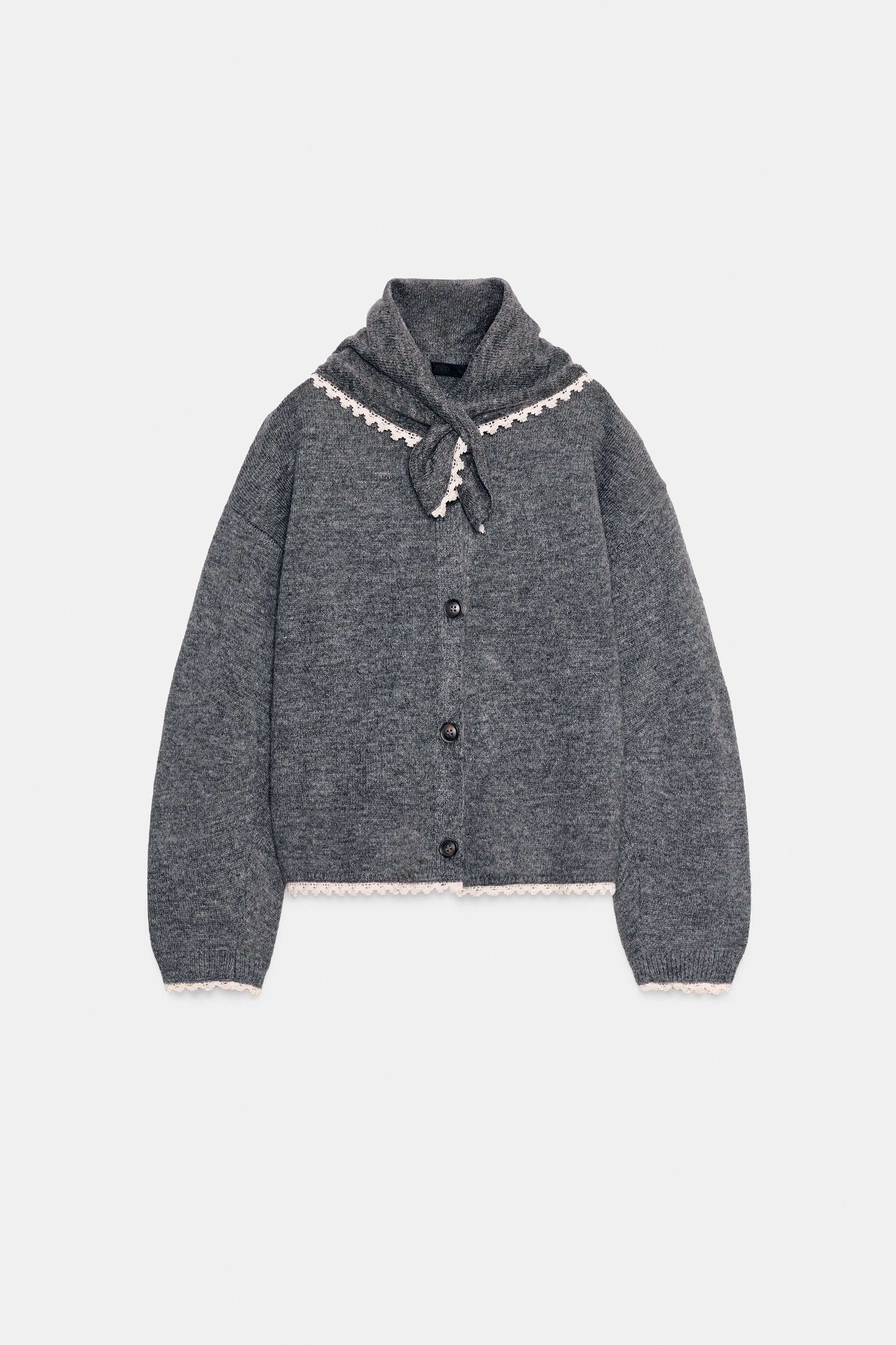 BANDANA LACE CARDIGAN | Zara AU