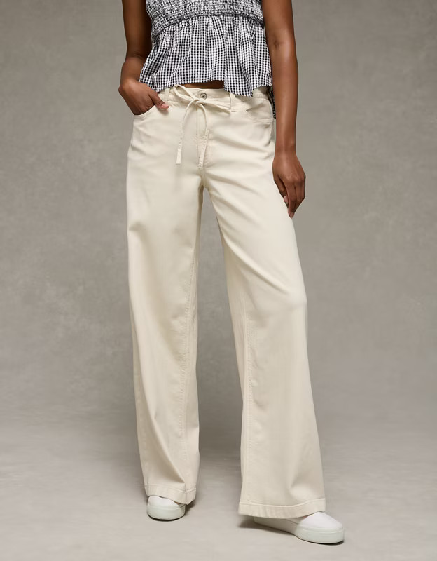 AE Dreamy Drape Stretch Low-Rise Ultra Wide-Leg Pant | American Eagle Outfitters (US & CA)