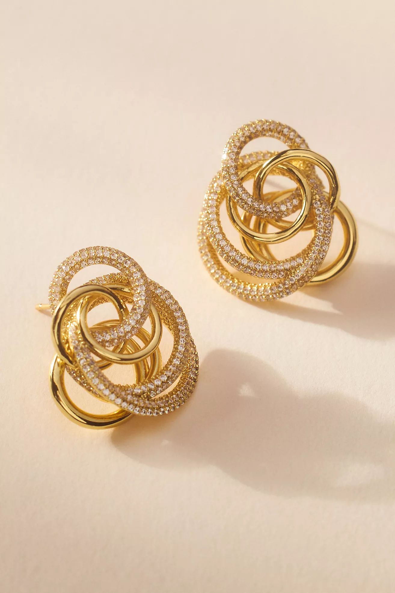 Adina Eden Intertwined Circle Post Earrings | Anthropologie (US)