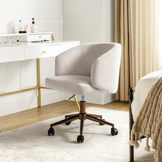 Astore Modern Corduroy Ergonomic Barrel Swivel Office Chair with Height-Adjustable by HULALA HOME... | Bed Bath & Beyond