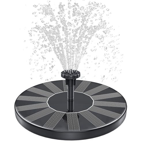 SHANCHAHUA Solar Fountain, 1.5W Solar Bird Bath Fountains Pump Floating Solar Powered Water Fountain with 6 Nozzles and Fixer, Solar Fountain for Bird Bath, Outdoors, Garden, Pond, Pool | Amazon (US)