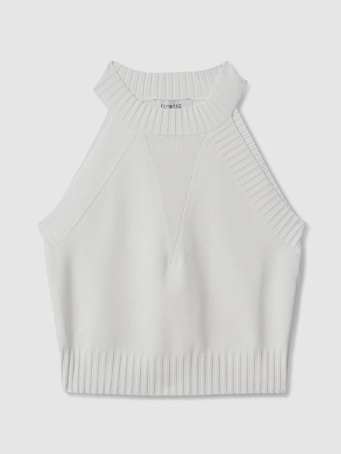 Florere Knitted Halter Neck Vest | Reiss UK