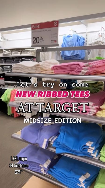 New ribbed tees at Target!  And they’re 20% off this week!  I like sizing up to an xxl in mine for some extra room since these are both fitted tops!  Love the colors available. 

Size 16 jeans. Oos. Linked updated pair. Size 16 denim shorts. Size xl fleece shorts. Sandals fit tts. Size youth 6.5 Nikes. Count down 2 sizes from your normal size  

#LTKsalealert #LTKSeasonal #LTKfindsunder50