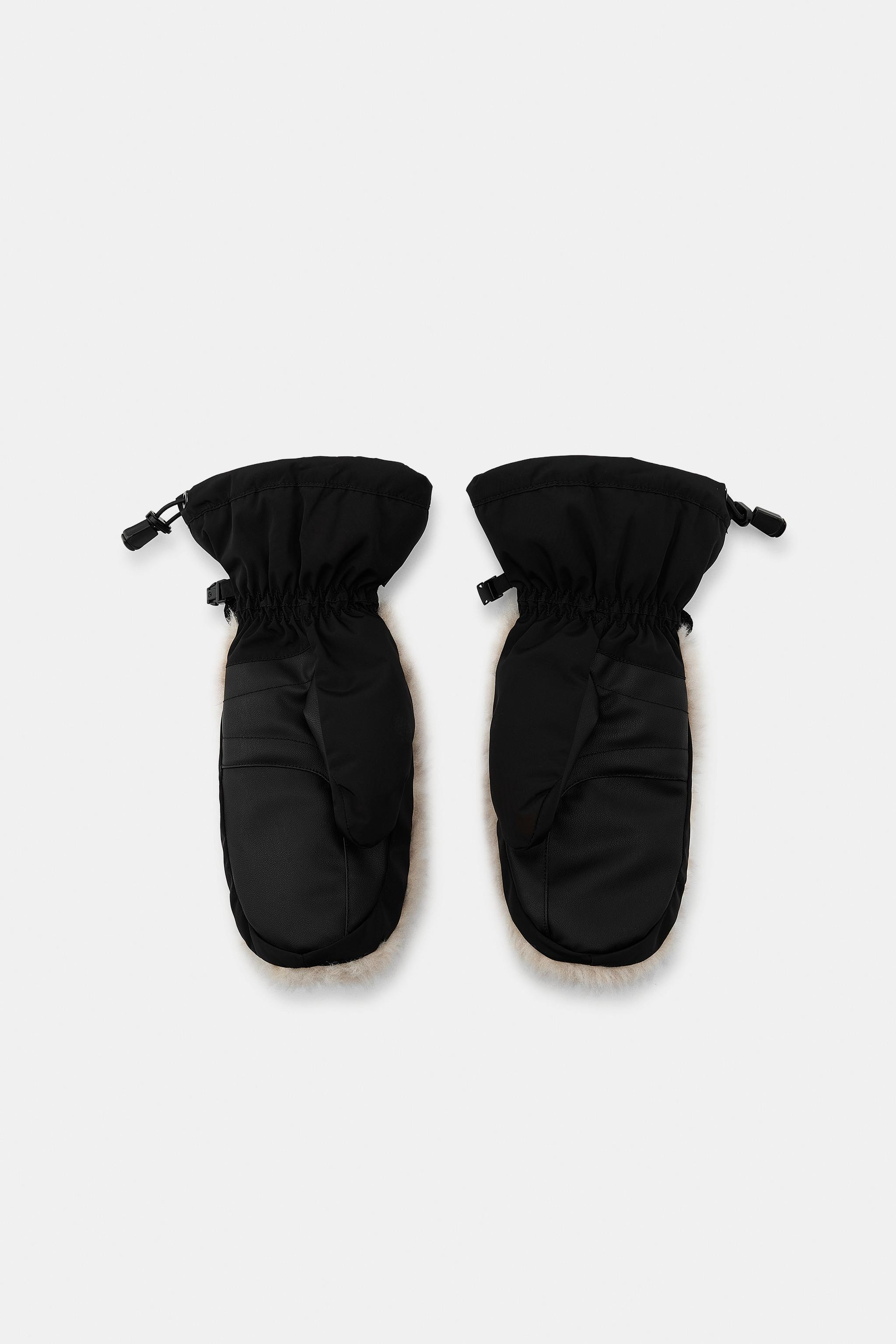 FAUX FUR POLARTEC® MITTENS SKI COLLECTION | Zara UK