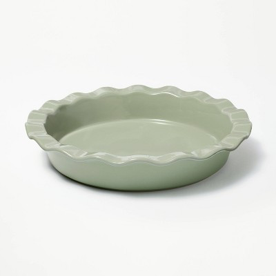9" Round Stoneware Ruffle Pie Dish Sage Green - Figmint™: Baking Dish, Pie Plate, Oven-Safe, Microwave-Safe | Target