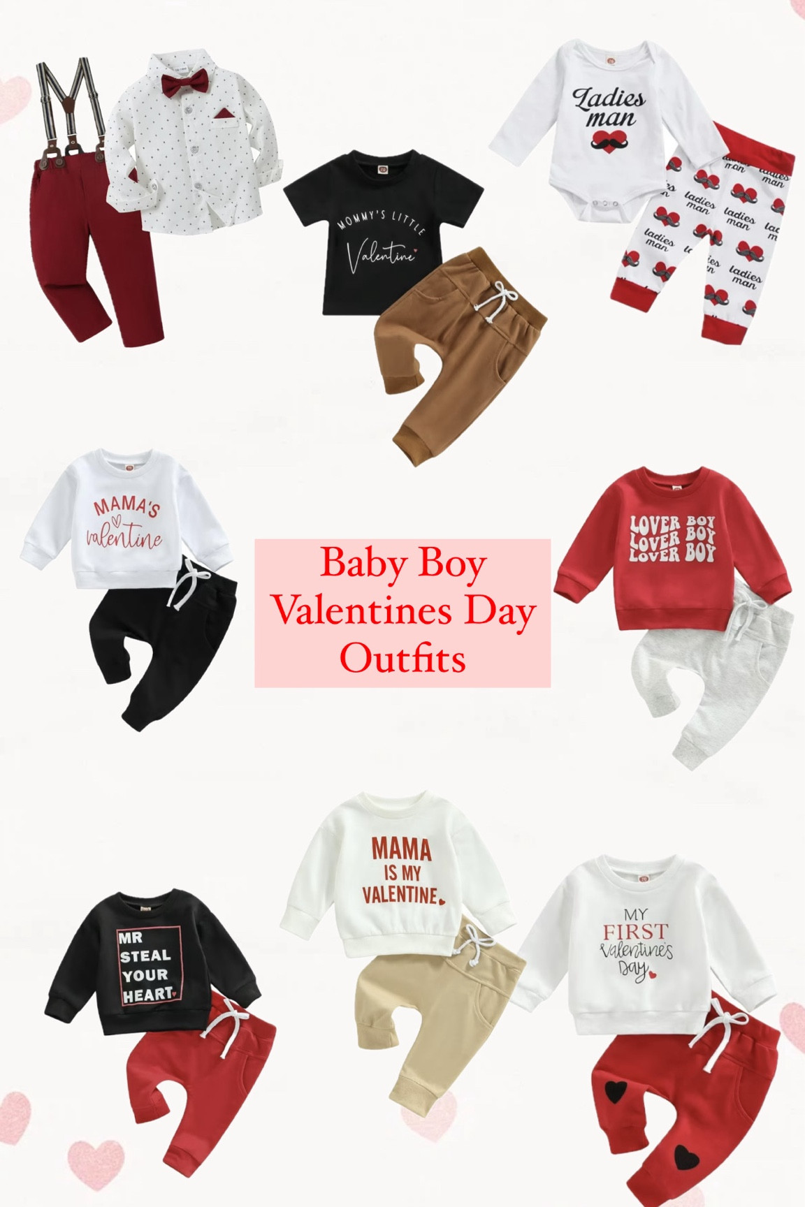 Walmart Baby Boy Valentines Outfits

#babyboy #babyoutfit #valentinesday #babyvalentinesday #babiesfirstvalentines #babyboyoutfits #mamasboy #mamasvalentines

#LTKfamily #LTKbaby #LTKsalealert