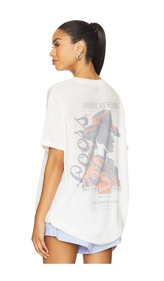 Coors Banquet American Woman Oversized Tee in White | Revolve Clothing (Global)