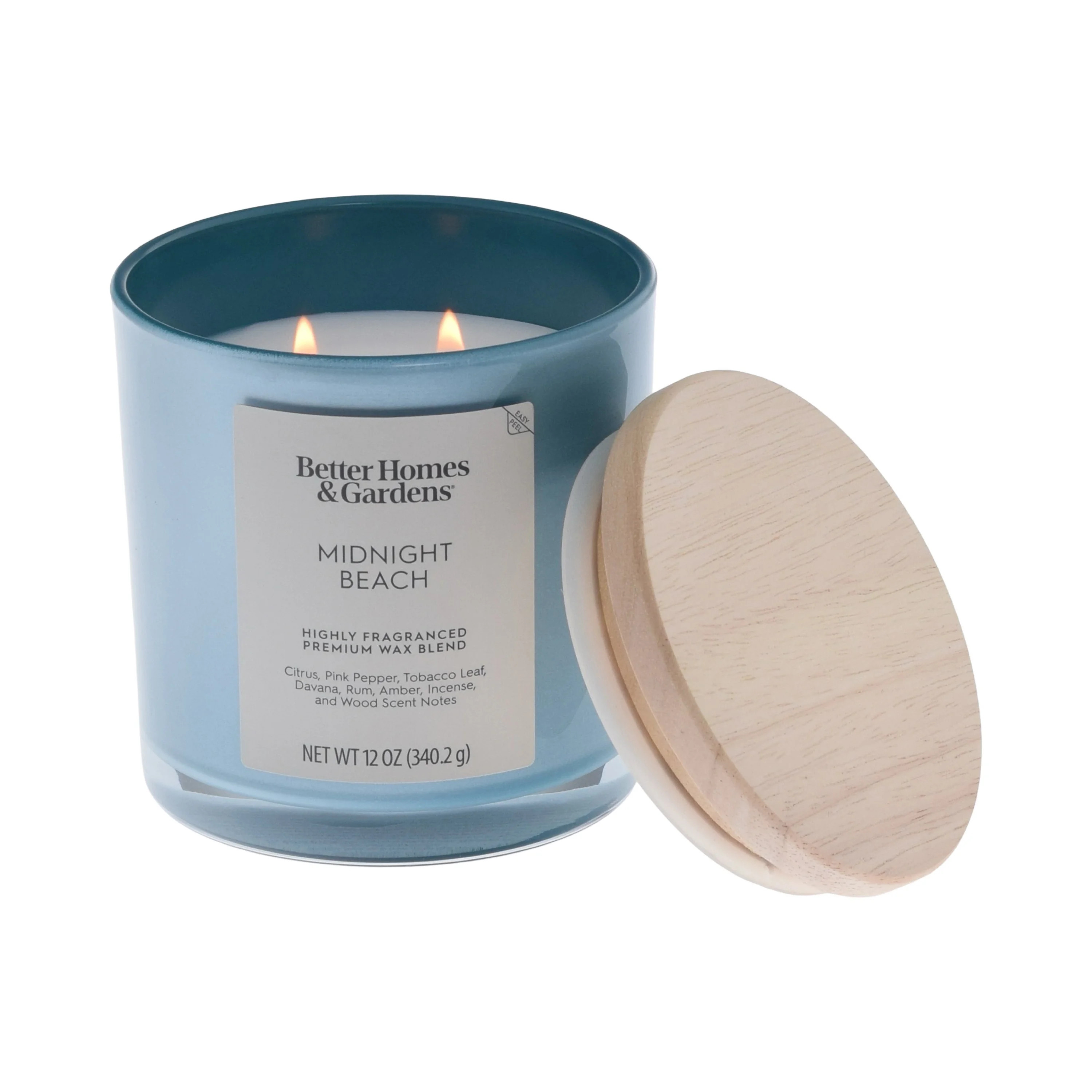 Better Homes & Gardens Midnight Beach Scented 2-Wick 12oz Iridescent Jar Candle | Walmart (US)