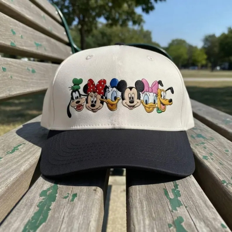Disney Friends Embroidered Baseball Cap, Mickey Minnie Donald Daisy Goofy Pluto Hat, Disney Chara... | Etsy (Global)