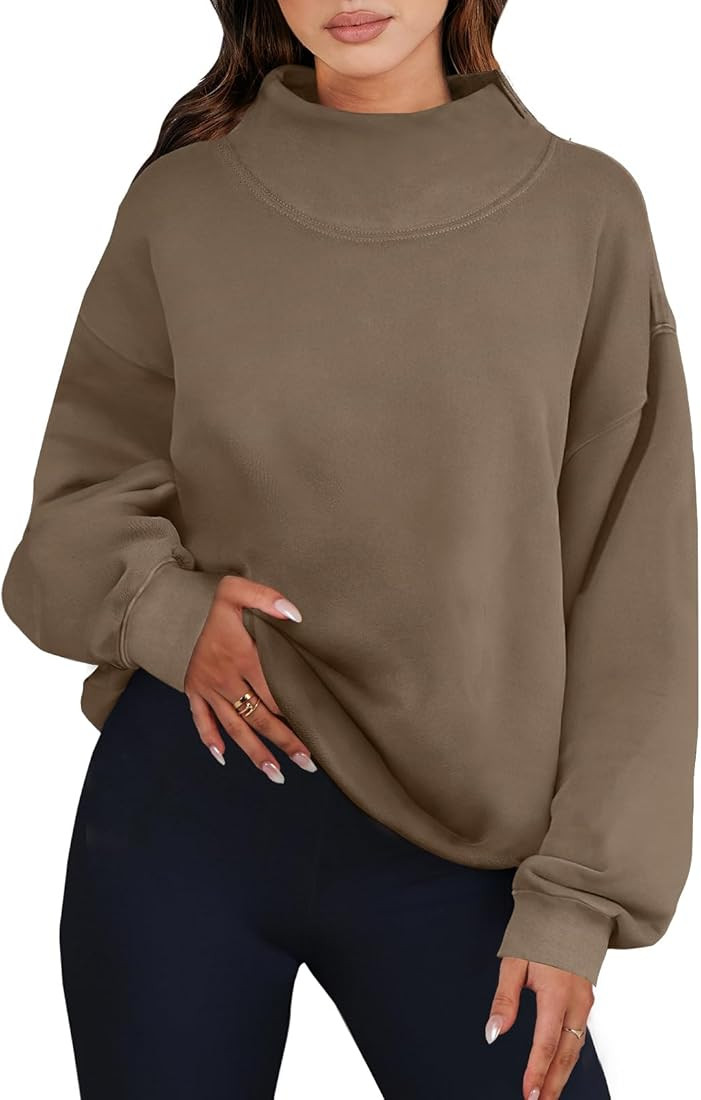 ANRABESS Womens Oversized Sweatshirts Turtleneck Pullover Long Sleeve Hoodies Tops Fall Outfits 2... | Amazon (US)