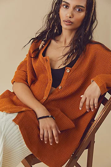 Waffle Cardi Tunic | Free People (Global - UK&FR Excluded)
