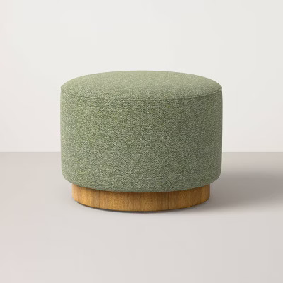 Round Ottoman with Plinth Base Spring - Hearth & Hand™ with Magnolia | Target