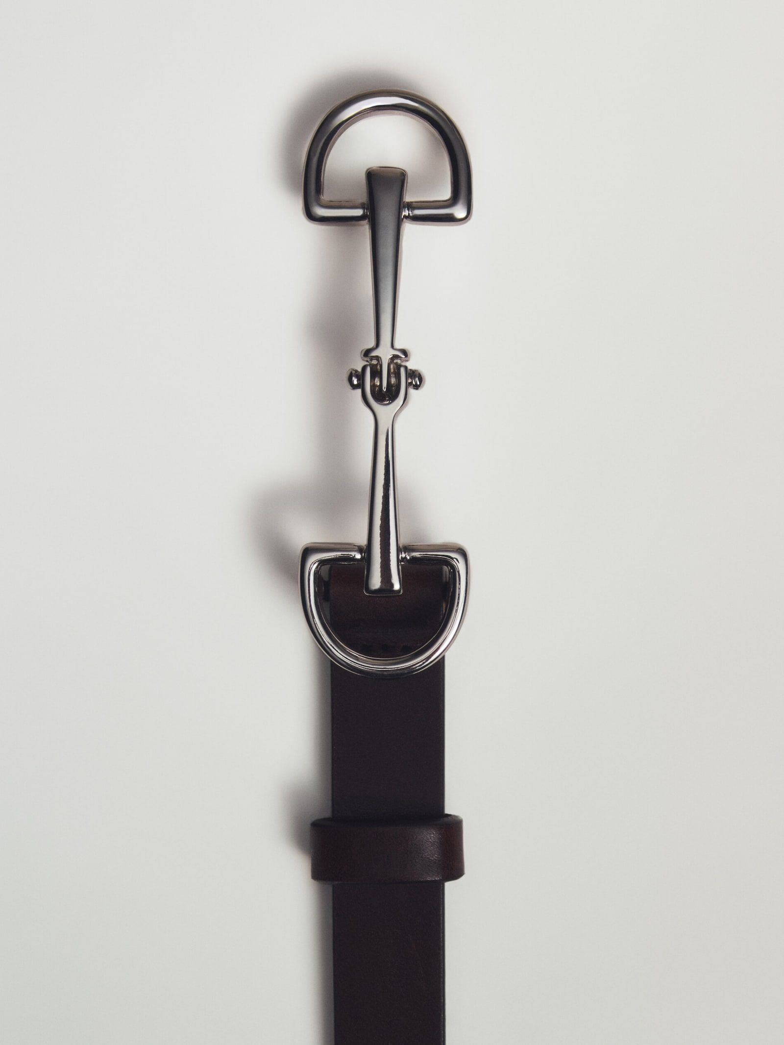 Leather belt with double long buckle | Massimo Dutti (US)