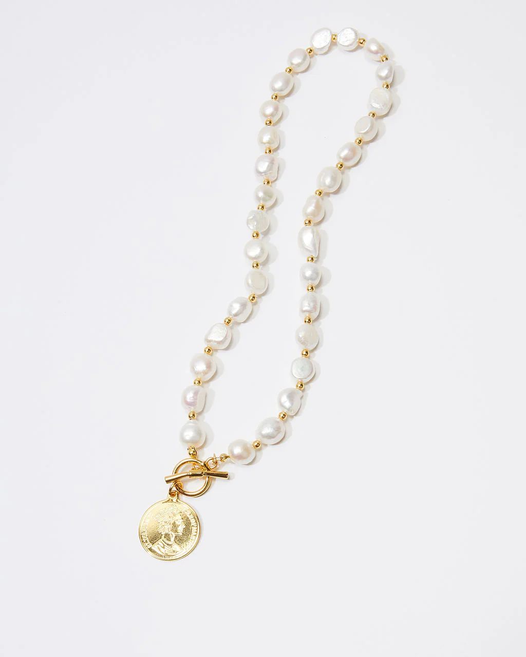 Kennedy Pearl Toggle Coin Necklace | VICI Collection