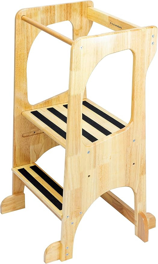 Kids Kitchen Step Stool Helper Made from Hardwood - Montessori Standing Tower for Learning (Natur... | Amazon (US)