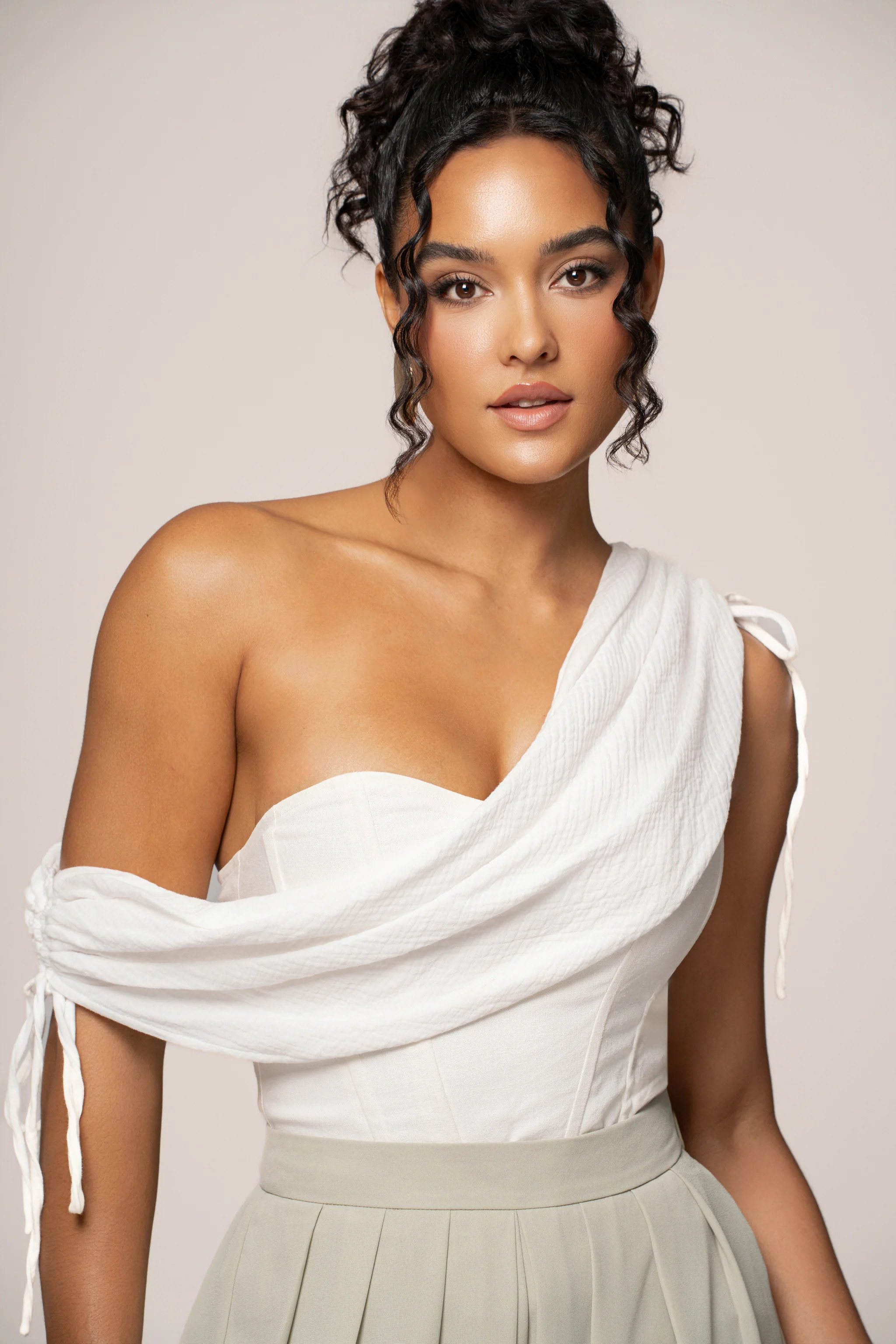 Off-White New Obsession Draped Top | JLUXLABEL