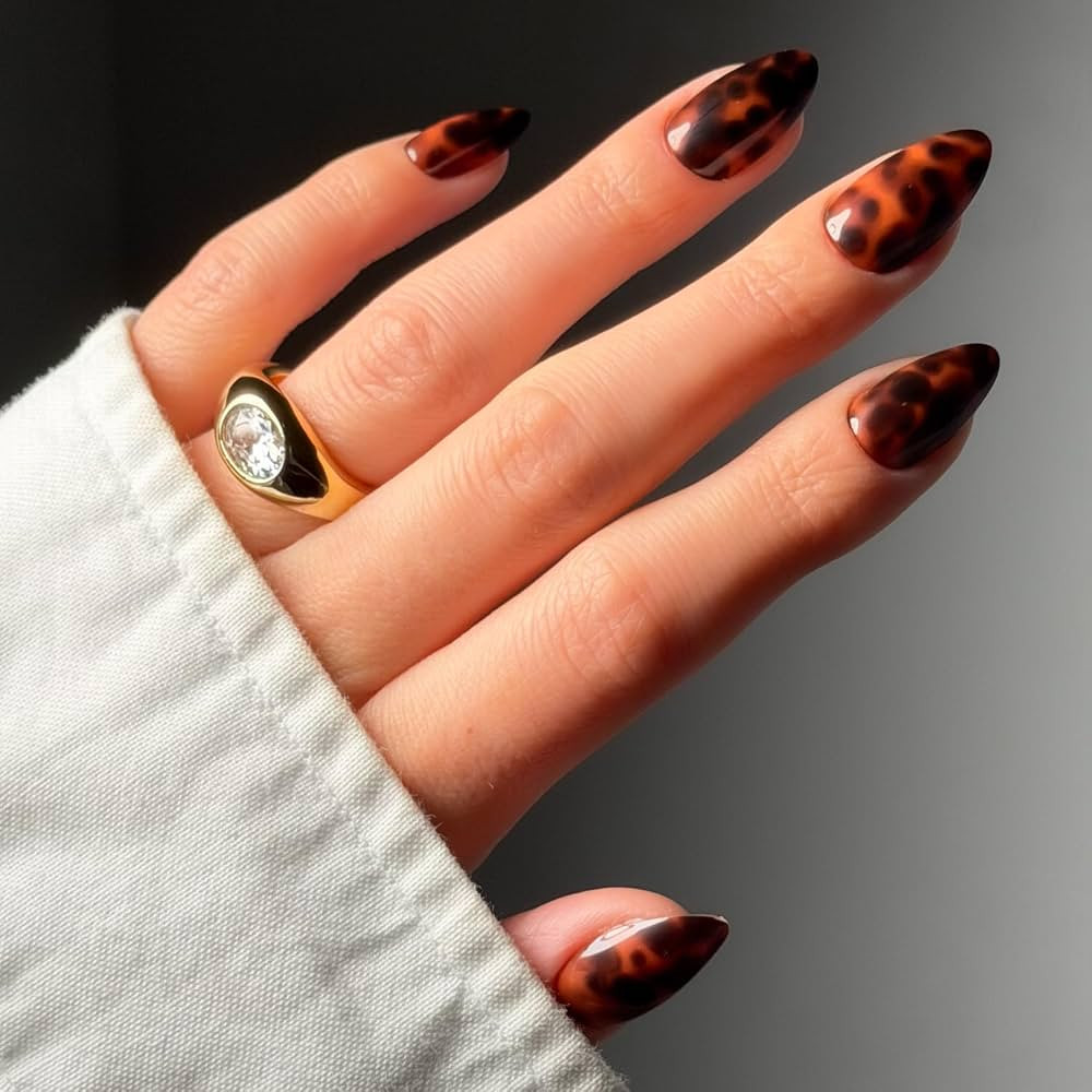 Glamnetic Press On Nails - Short Almond, Glossy Fake Nails 30 Pc Full Kit | Amazon (US)