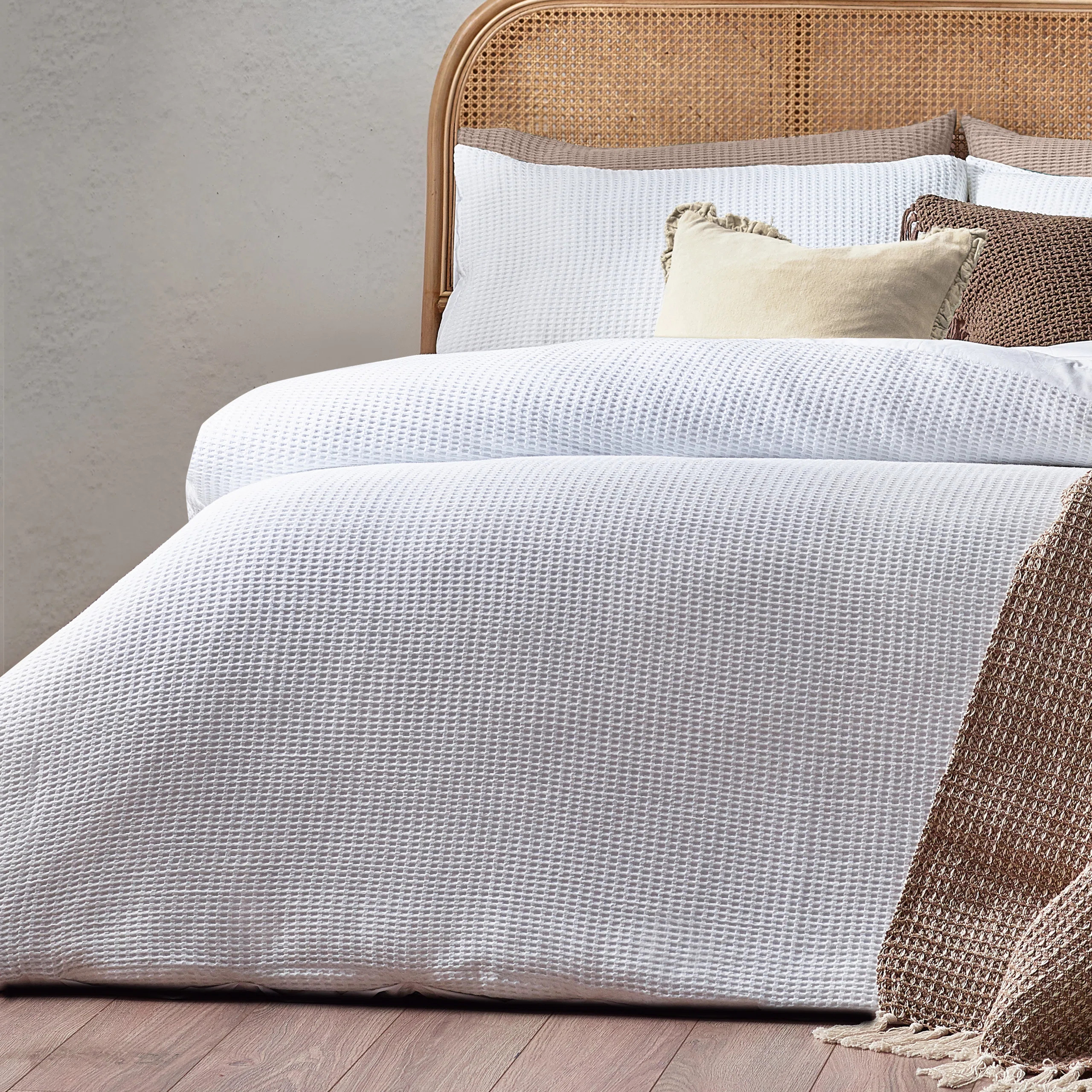 Muraida Cotton Solid Colour Duvet Cover Set with Pillowcases | Wayfair UK