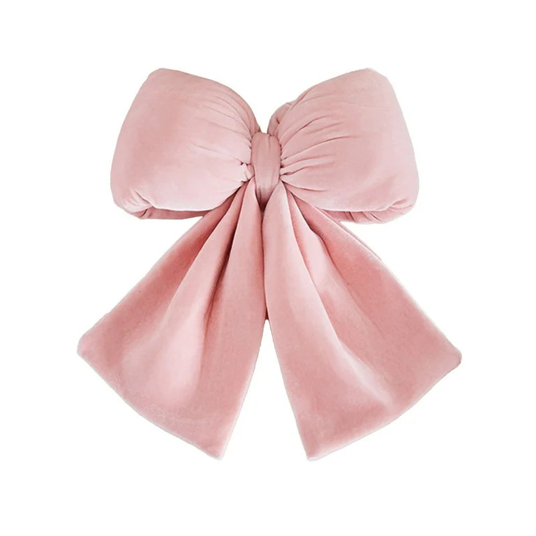 Christmas Pink Bow, Christmas Tree Topper Decor, Home Wreath Wall Backdrop Birthday Wedding Party... | Walmart (US)