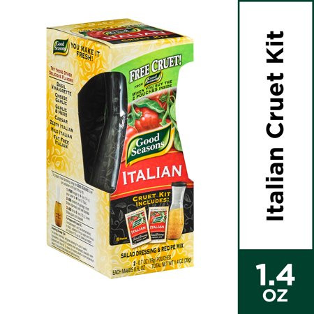 (3 Pack) Good Seasons Italian with Cruet Salad Dressing & Recipe Mix, 2 - 0.7 Oz Boxes | Walmart (US)