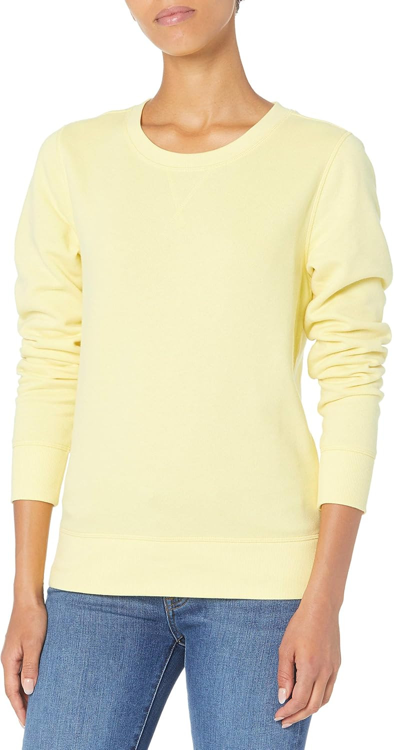 Amazon Essentials Women's Fleece Crewneck Long Sleeve Pullover Sweatshirt | Amazon (US)