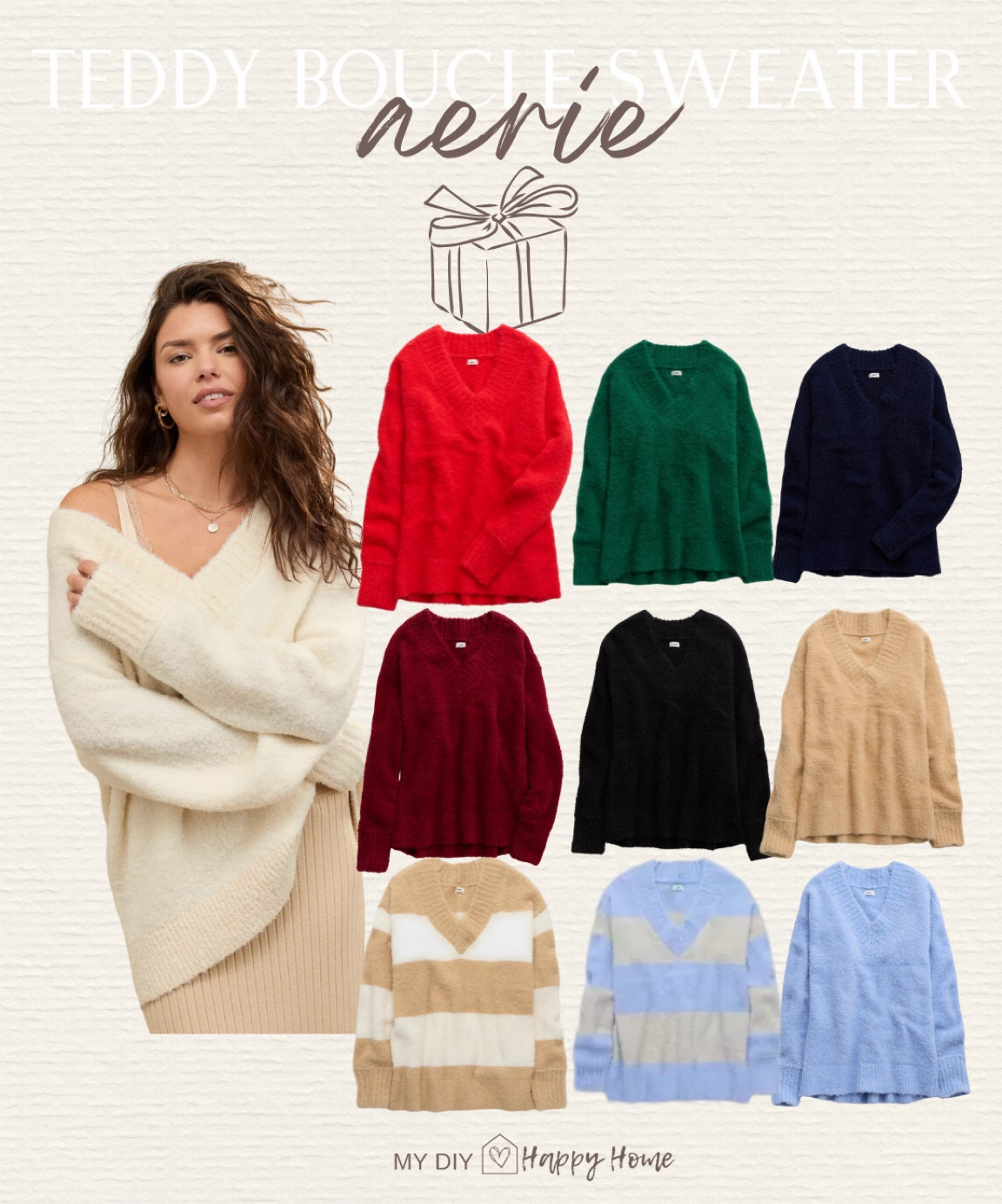 Aerie Teddy Boucle Sweater on sale


10 color options 
XXS-XXL

Perfect to dress up or down 


#LTKMidsize #LTKSeasonal #LTKSaleAlert