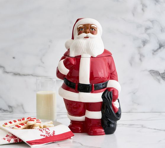Santa Claus Shaped Cookie Jar | Pottery Barn (US)