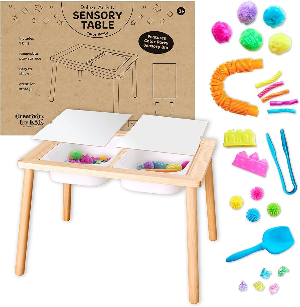 Creativity for Kids Deluxe Sensory Table: Color Party Sensory Table for Toddlers Age 3-5 (Sensory... | Amazon (US)